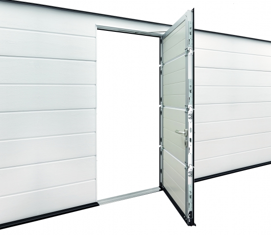 Sectional Garage Door with Wicket Door Entry